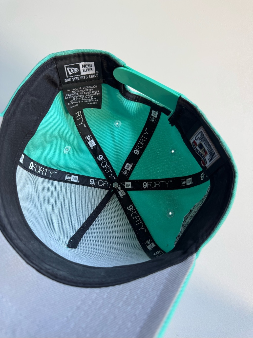 New Era New York Yankees 9Forty A-Frame SnapBack Tiffany Mint Color Cooperstown - Picture 5 of 7